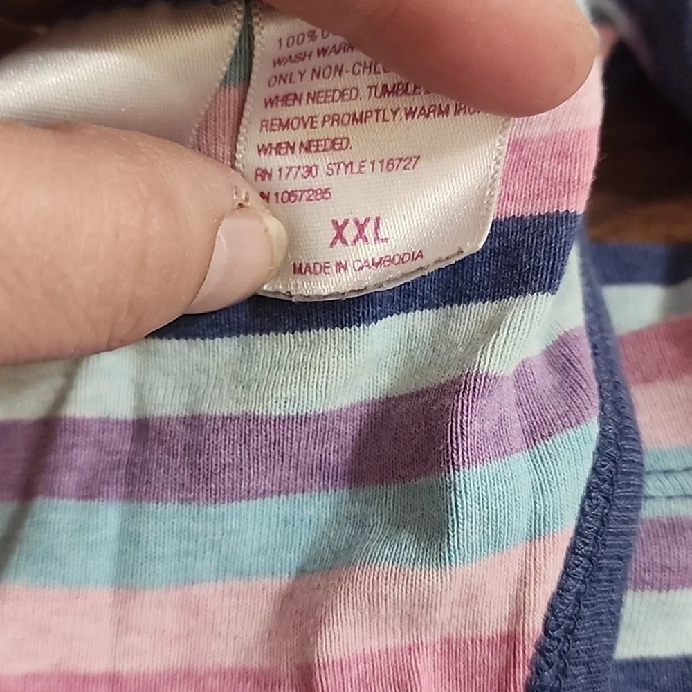 FIRM PRICE Striped Racerback Night Gown